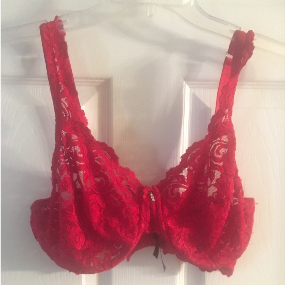 Smart Sexy red 36D lace bra.